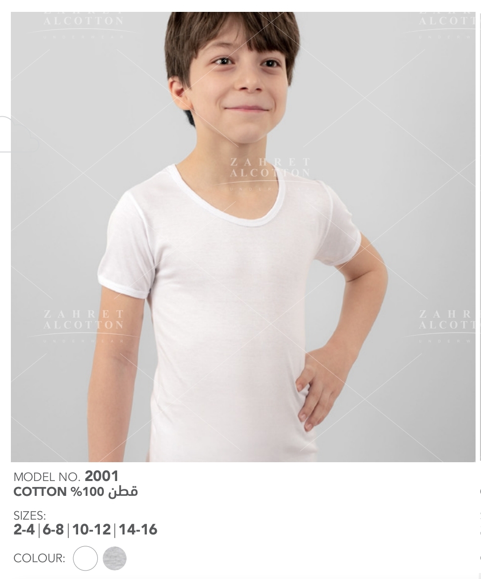 Boys Half Sleeve Undershirt